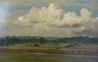 gilt framed oil on board unsigned 