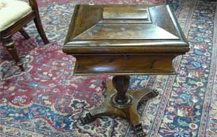 19th century English rosewood tea poy 